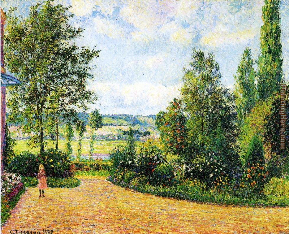 Jardin Mirbeau aux Damps painting - Camille Pissarro Jardin Mirbeau aux Damps art painting